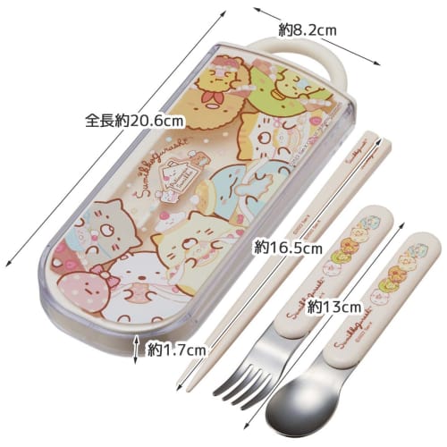 Skater Children's Antibacterial Trio Set Chopsticks Spoon Fork Sumikko Gurashi Okaiyasan Made in Japan TACC2AG-A