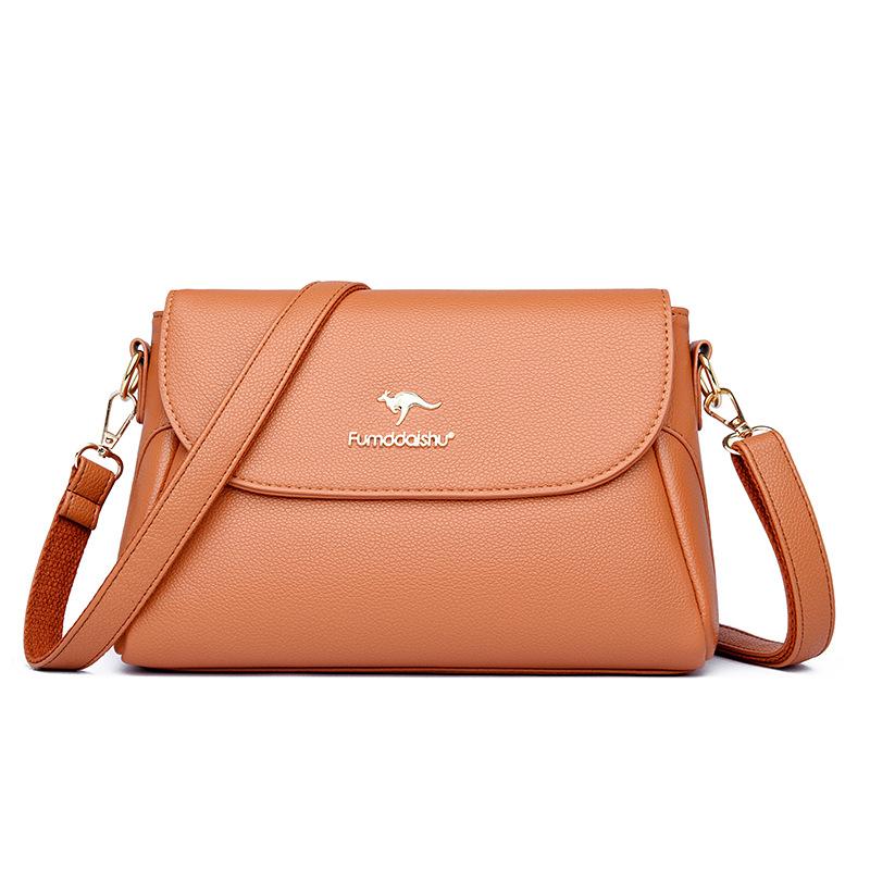 

Women s bag new large-capacity bag soft leather fashionable simple shoulder bag women s messenger bag жёлтый