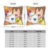 Tailmon Digimons Cartoon Square Pillow Covers Polyester Bed Car Cushion Case Creative Decor Throw Pillow Case 45*45