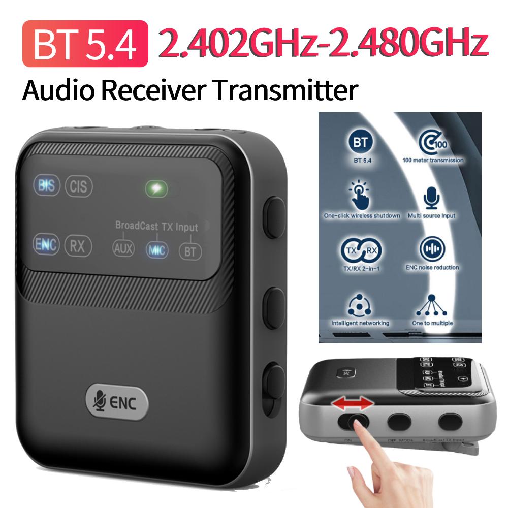 Bluetooth-compatible 5.4 Audio Receiver with Multiple Audio System Wireless Broadcast Adapter for Home Stereo Music Streaming