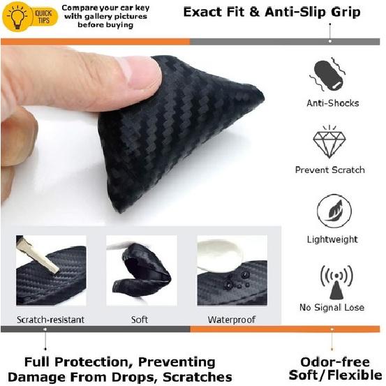 Red Stripe Black Silicone Cover For 21-up Chevy Suburban/Tahoe, GMC Yukon 6B Key