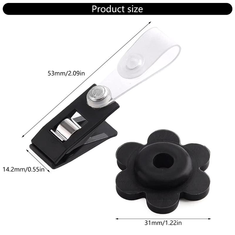 Pack Of 20 Adjustable Yard Flag Holder Clips Practical Flagpole Stand and Plums Blossom Stoppers Garden Decoration