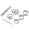 Versatile Dumplings Maker,7 Pack Stainless Steel Easy Pie Ravioli Empanadas Press Mold,Pierogi Cutter Wrappers Pastry Making Too