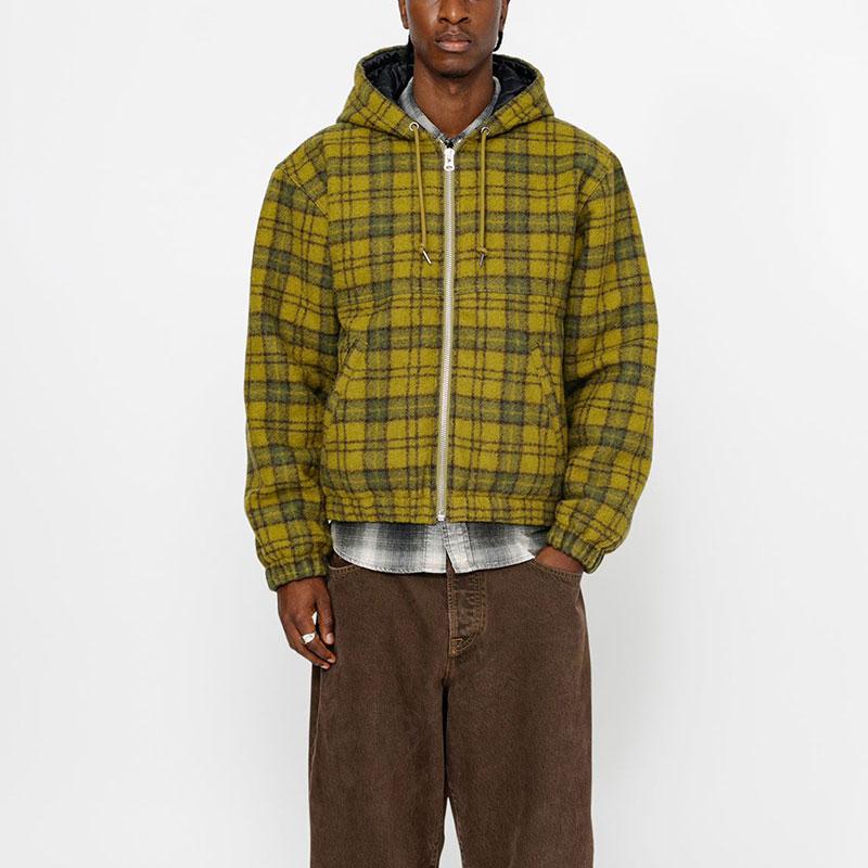 Stussy Giacca da lavoro a quadri in lana 115811-stussy