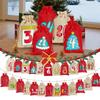 Leere Kalender Adventsbeutel Weihnachten Countdown Wiederverwendbar 24-Tage Leere Kordelzugbeutel Mit Nummern Für Hochzeit Feiertag Geburtstag