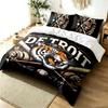 Detroit Tigers 3pc Duvet Cover Set Simple Modern Bedding Set Wrinkle Resistant Soft Fabric All Season Use a Perfect Gift