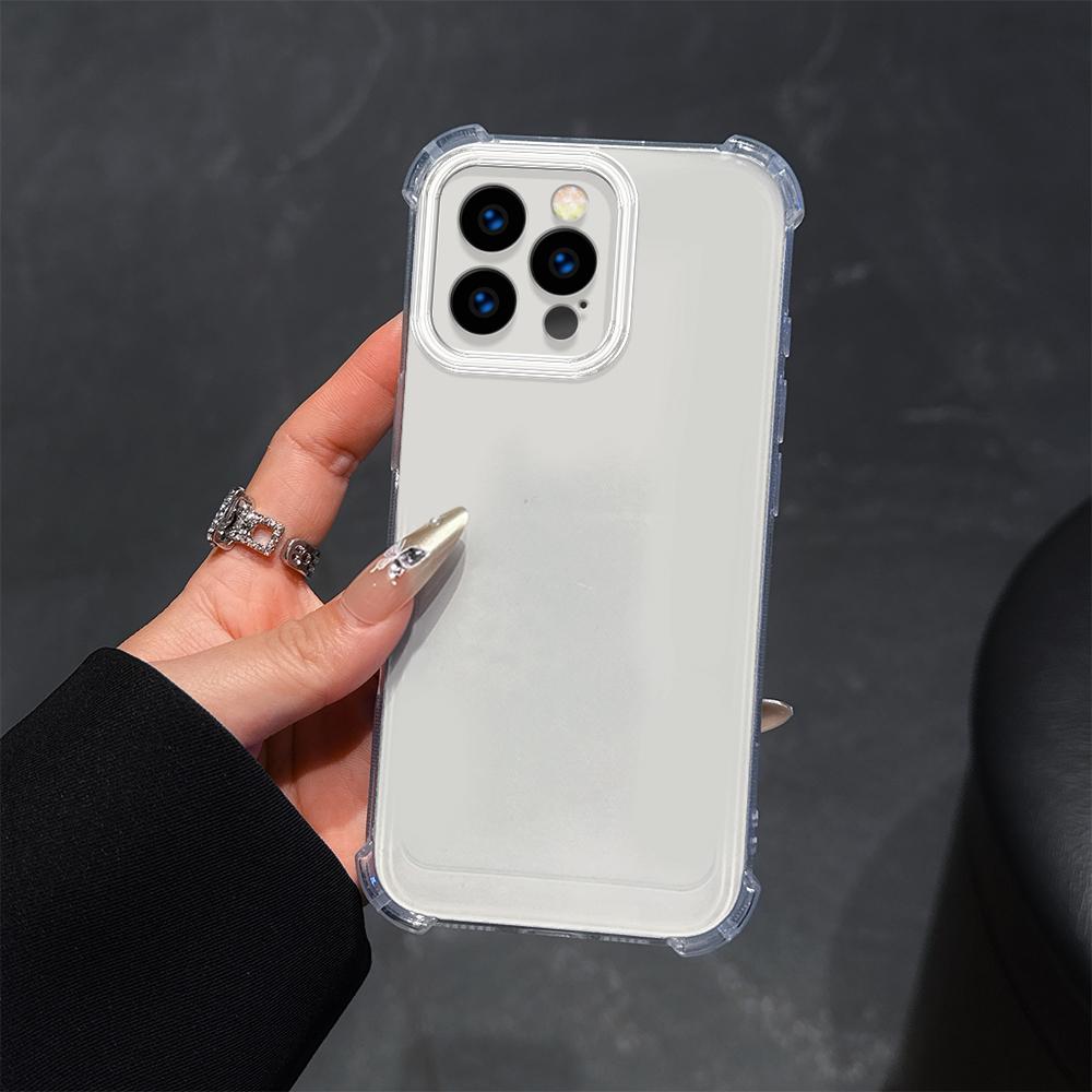 Luxusní nárazuvzdorné průhledné měkké pouzdro pro iPhone 16 13 15 Pro Max Samsung S25 S23 Ultra A35 A16 A54 Redmi 13C Note 12 Pro Moto G52 Bumper Cover