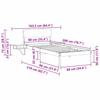 White Bed Frame with Headboard 90 x 200 cm Solid Pine Wood