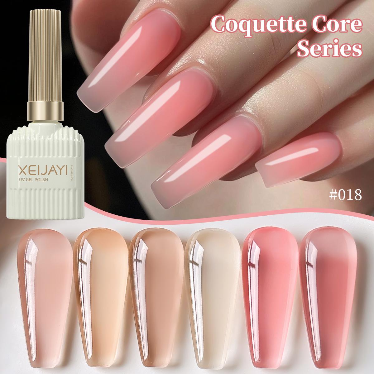 

2025 Gentle Versatile Nude Pink Gel Polish: Enhances Skin-Tone with Jade-Like Shine
