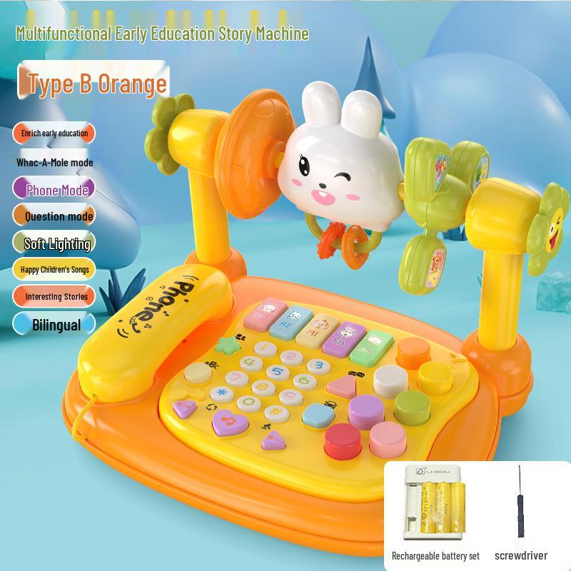 Téléphone et Piano Jouet Multifonctionnels pour Enfants avec Lumières et Musique pour l'Éducation Précoce