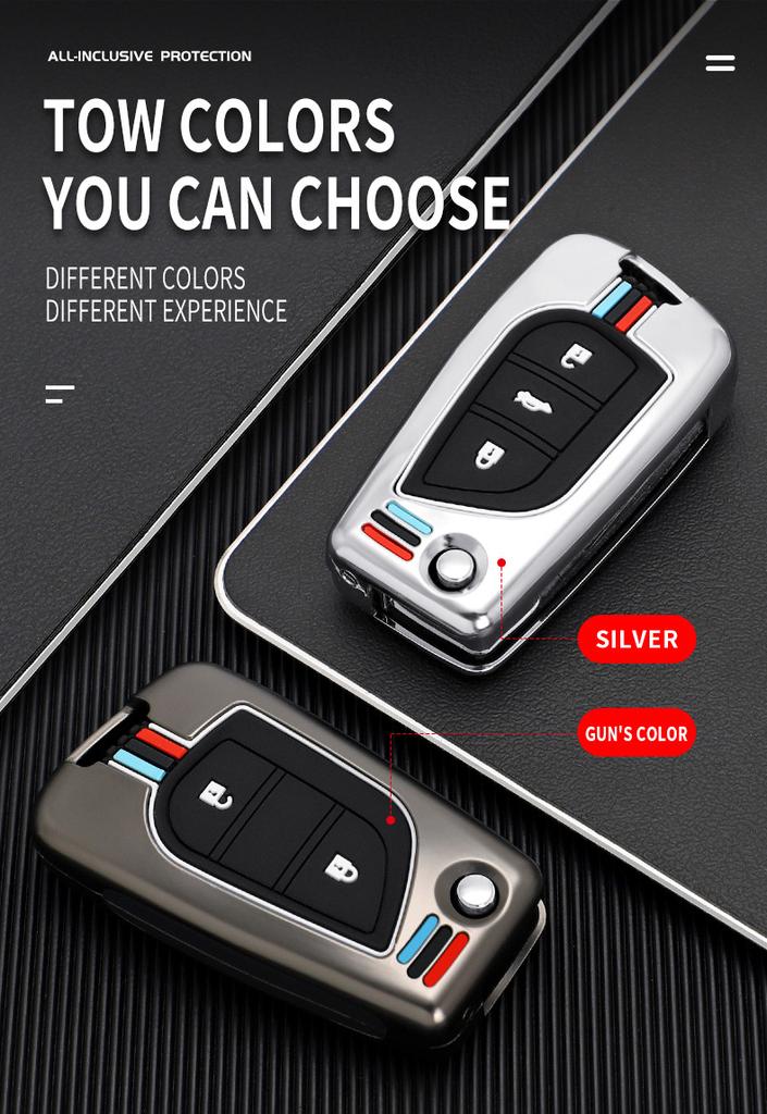 Car Remote Key Cover Case For Toyota Auris Corolla Avensis Verso Yaris Aygo Scion TC IM Camry RAV4 Forturner Hilux