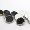 "Esstudió Gold & Silver Edged Black/White Metal Buttons for Wool Coats & Formal Suits"