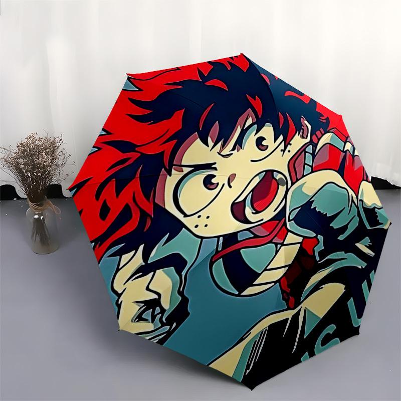1pc Ultimate Anime Character Automatic Folding Umbrella, Portable 3-Fold Design, 8-Bone Iron Frame Outdoor Umbrella, Perfect Gift for Fans, Travelers,
