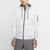 Nike Logo Print Fleece-Lined Hooded Jacket Men Outerwear White CU3678-100