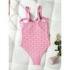 S - XL Floral Print Strapless Ruffled Frill Female Swimwear One Piece Swimsuit Women Monokini Bow Knotted Bathing Suit Swim Lady
