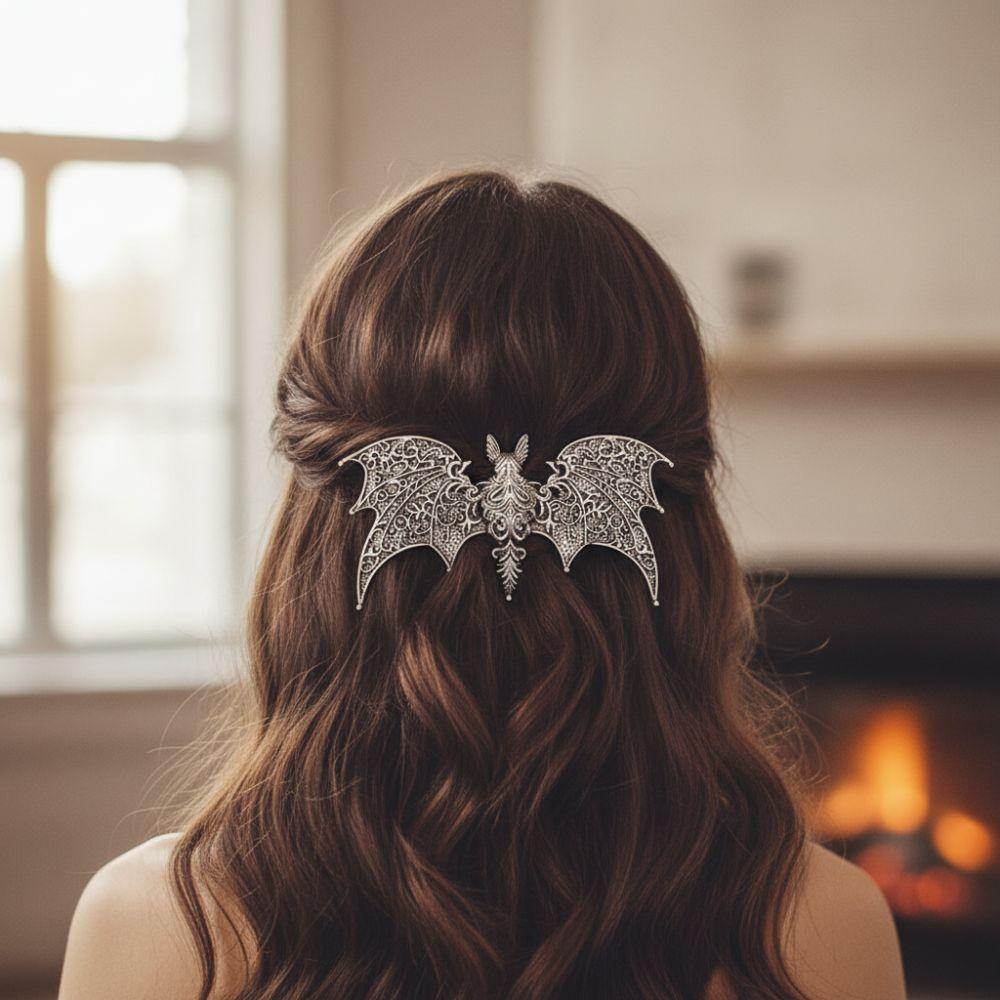 Bat Shape Bat Hair Clip Vintage Halloween Hair Accessory New Viking Retro Hairpin  Cosplay