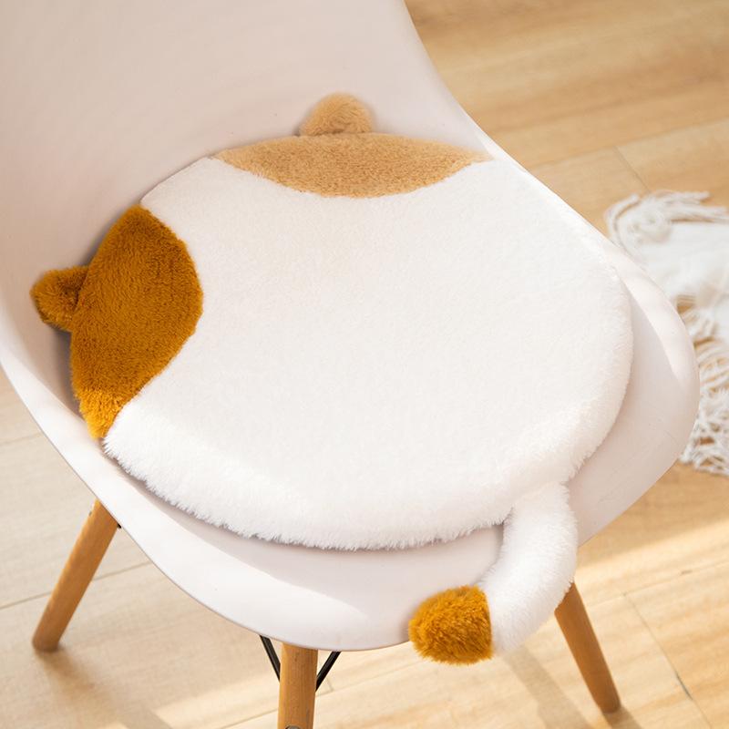 

Cartoon Memory Cotton Round Seat Mat for Bay Window Balcony Tatami Floor Dorm Office Bench Cushion коричневий