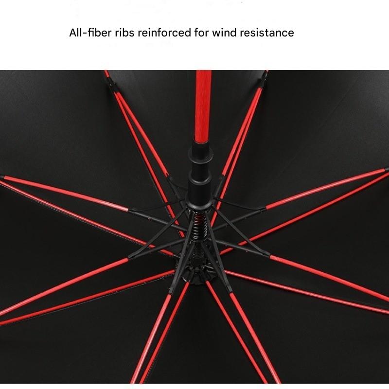 Men's Business Super Large Straight Pole Double People Golf Umbrella Long Handle Red Bone Businees Gift Advertising Umbrella