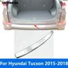 For Hyundai Tucson 2015 2016 2017 2018 Exterior Rear Trunk Bumper Foot Plate Tailgate Door Sill Scuff Guard Plate Accessories