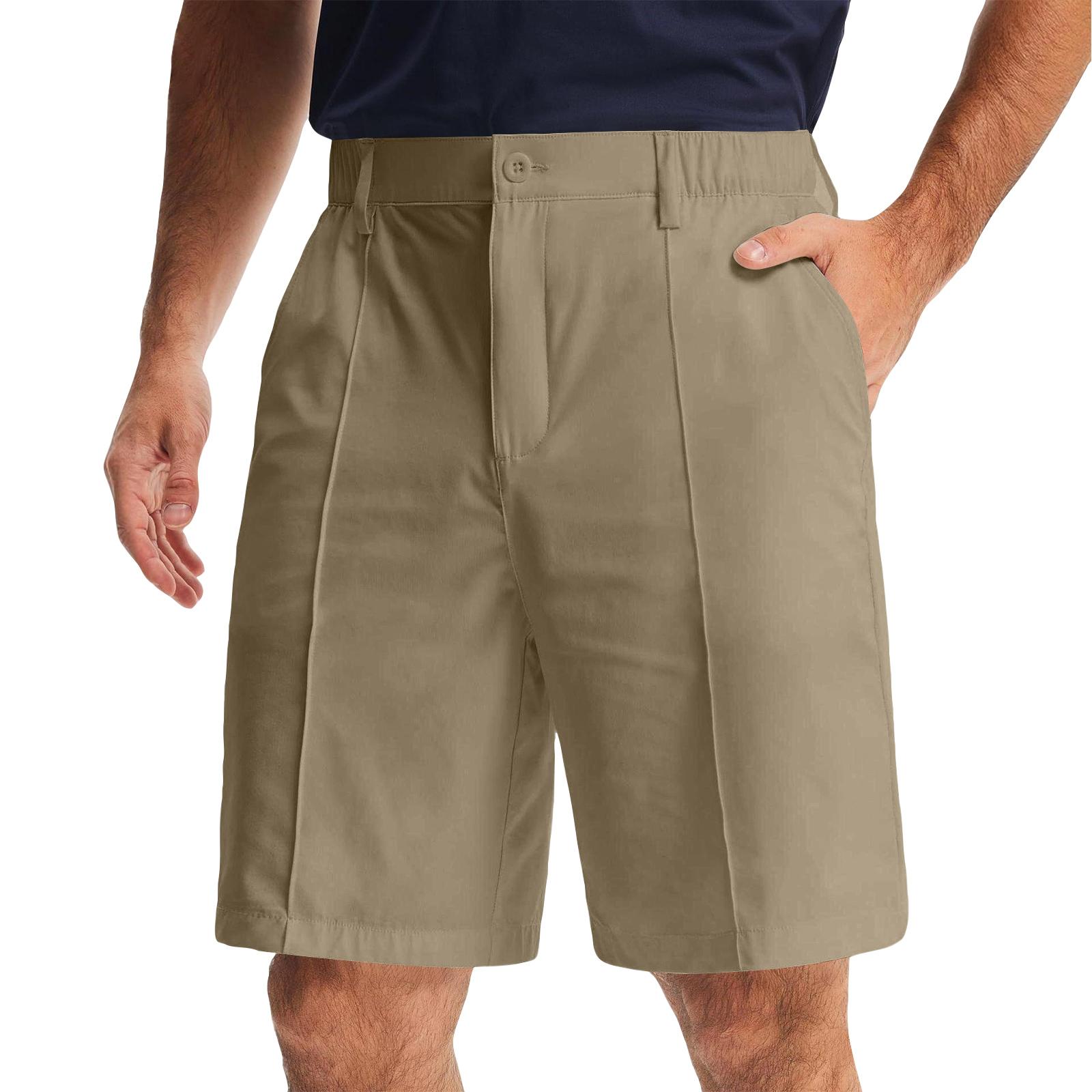 

Men s Golf Shorts Men s Elastic Waist Outdoor Sports Shorts 30 коричневый
