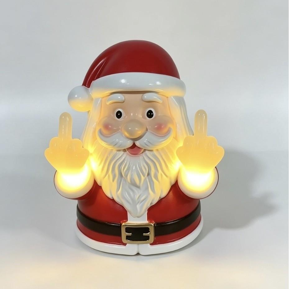 Christmas Ghost Resin Wall Light With Glowing Middle Finger For Holiday Decor And Gifting