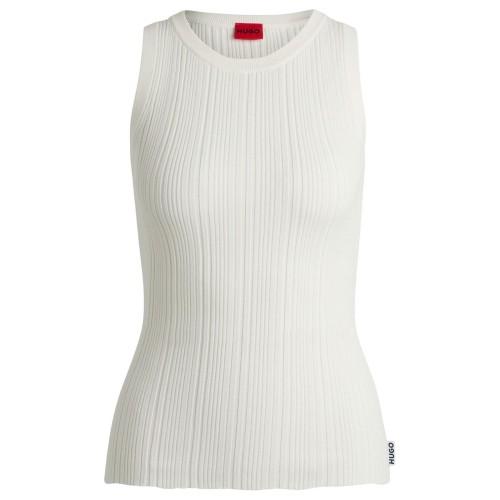 Hugo Womens/Ladies Sareple Ribbed Sleeveless Top