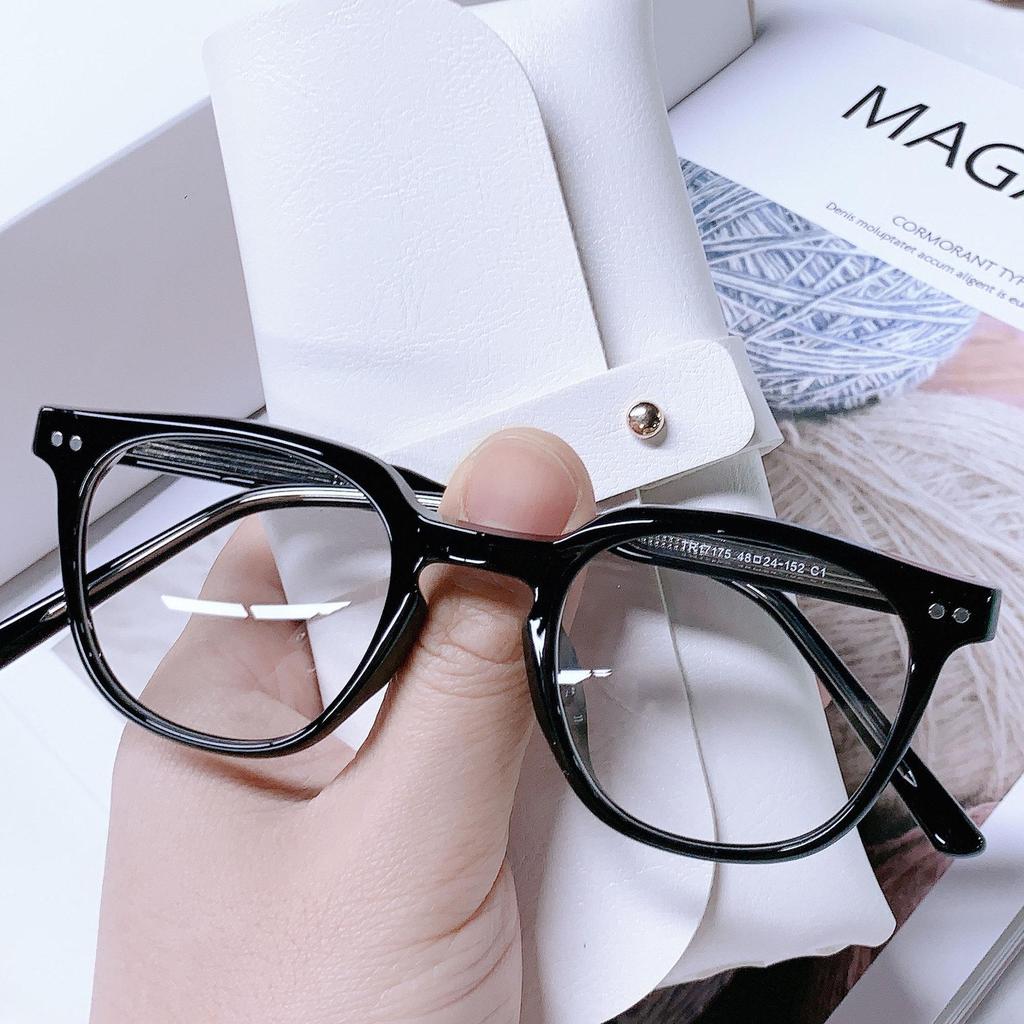 Japanese & Korean Retro Prescription Eyeglass Frames for Men & Women - Trendy Literary Style with Plain or Custom Lenses