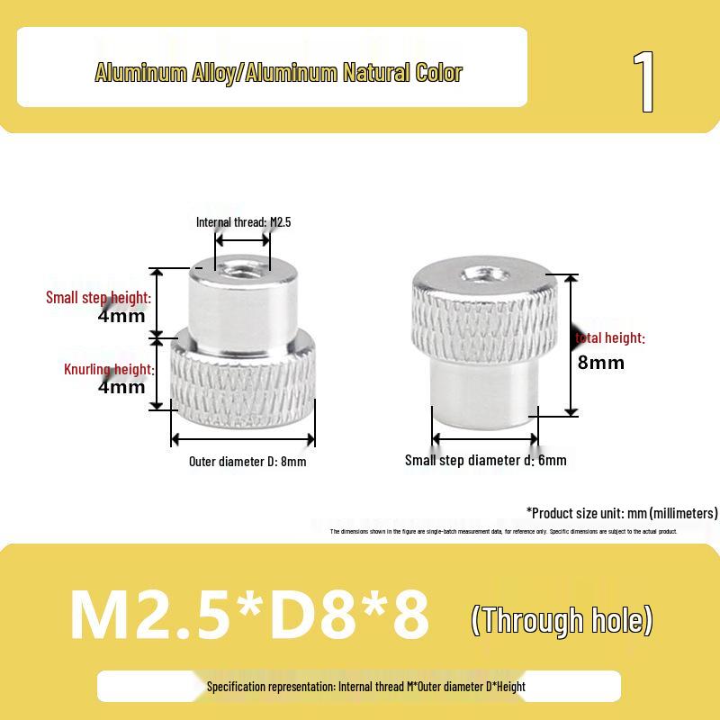 National Standard Aluminum Knurled Hand-Twist Nut M3-M10