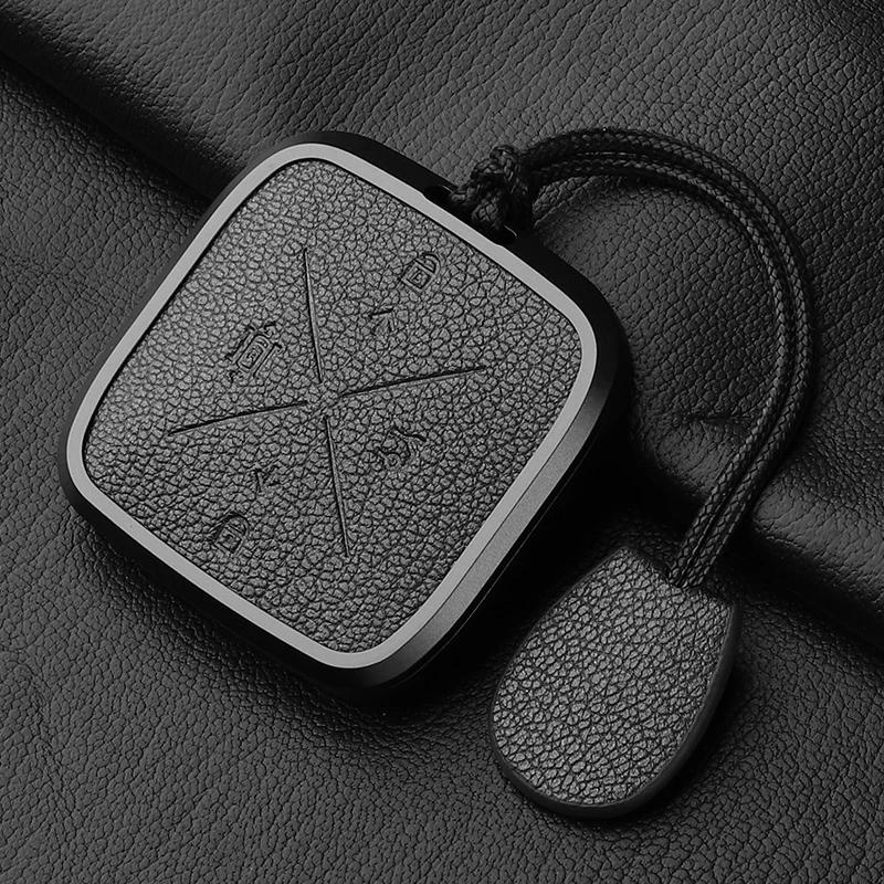 Metal And Leather 4 Button Car Key Case Cover For Zeekr X 001 009   Car Key Case Protect Fob