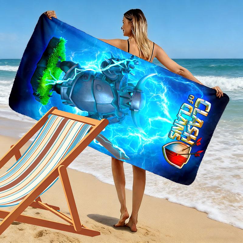 Clash of Clans game Print Beach Towel, Large Soft Quick Dry Towel for Beach Camping Swimming