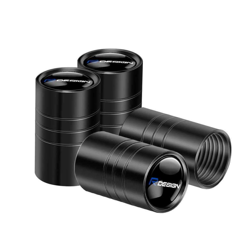 4pcs Metal Wheel Tire Valve Air Stem Cap Covers For Volvo R design xc60 v60 s60 v40 v50 s40 s80 c30 xc40 xc70