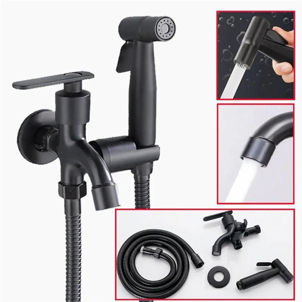 Multi-functional Toilet Bidet Spray Set 1 In 2 Out Shower Head Kits Useful Toilet Sprayer