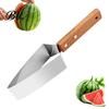 Edelstahl Obstschneider Wassermelonenschneider Werkzeug mit Holzgriff Ergonomisch für Cantaloupe Äpfel Leicht zu reinigen Küchenhelfer Schnell
