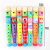 1pc Wooden Flute 6-Hole Colorful Cartoon Clarinet Piccolo Trumpet Toys Musical Instrument Birthday Gift Party Decor JXB