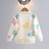 Girls' Sweater Thickened Autumn/Winter New Fashionable Versatile Children's Knitted Sweater Girls' Top Sweet and Cute