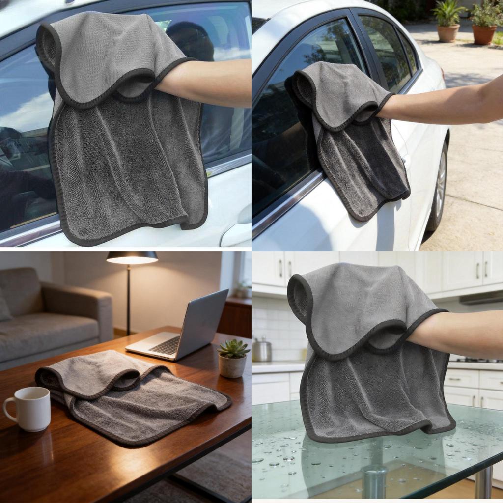 Premium Thick Car Cleaning Towel With Fast Absorption For Outdoor And Garage Use