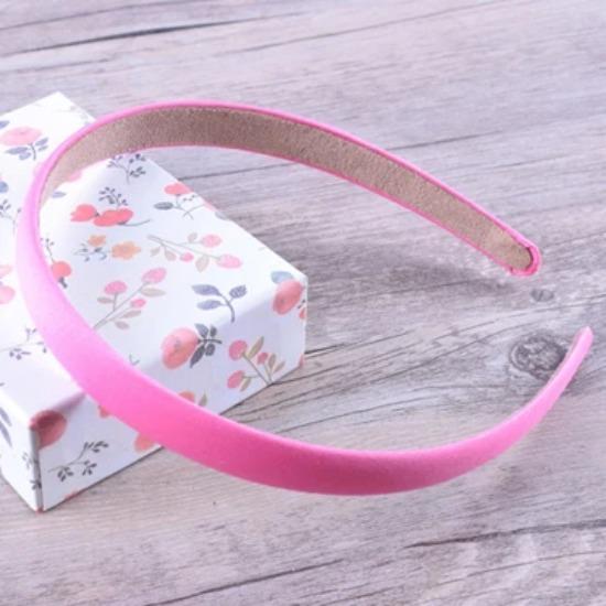 24 Stück/Los Satin Kunststoff Stirnband Einfarbig Haarbänder Kinder Schlichtes Haarband Kopfreifen Haarschmuck Für Frauen 15MM Breit
