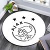 AFC Ajax Amsterdam Logo Runder Teppich, Rutschfester Waschbarer Kreis Teppich Für Wohnzimmer Schlafzimmer Spielzimmer, Sportfan Dekoration, Feiertags Geburtstagsgeschenk