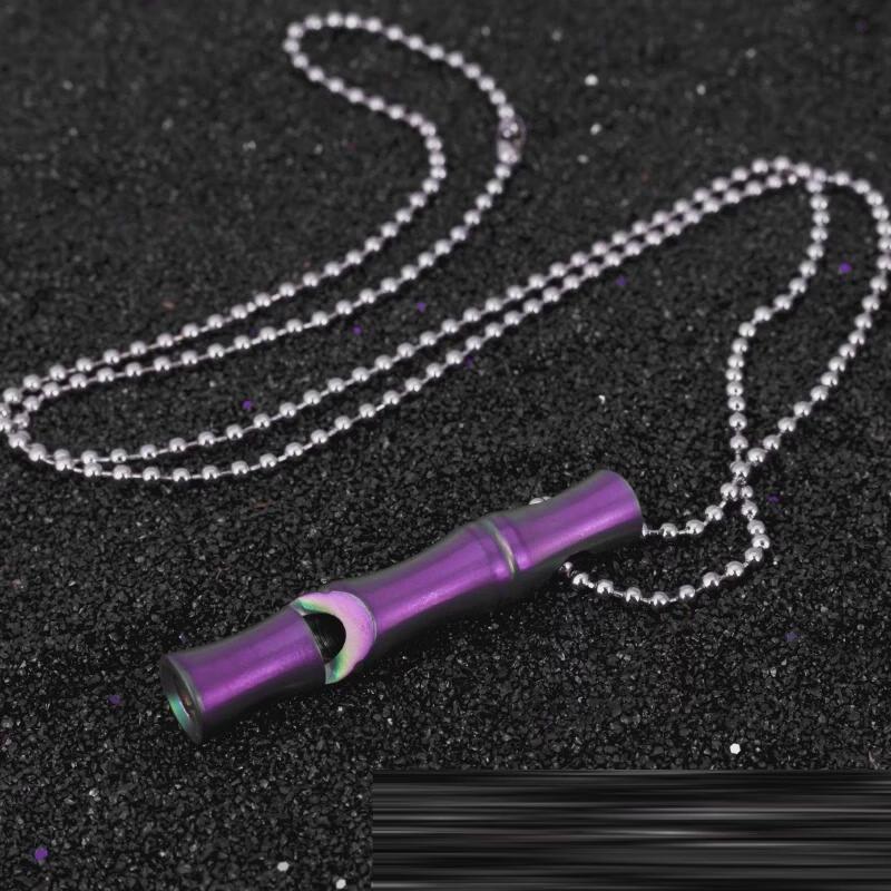 Outdoor Stainless Steel Bamboo-Style Whistle