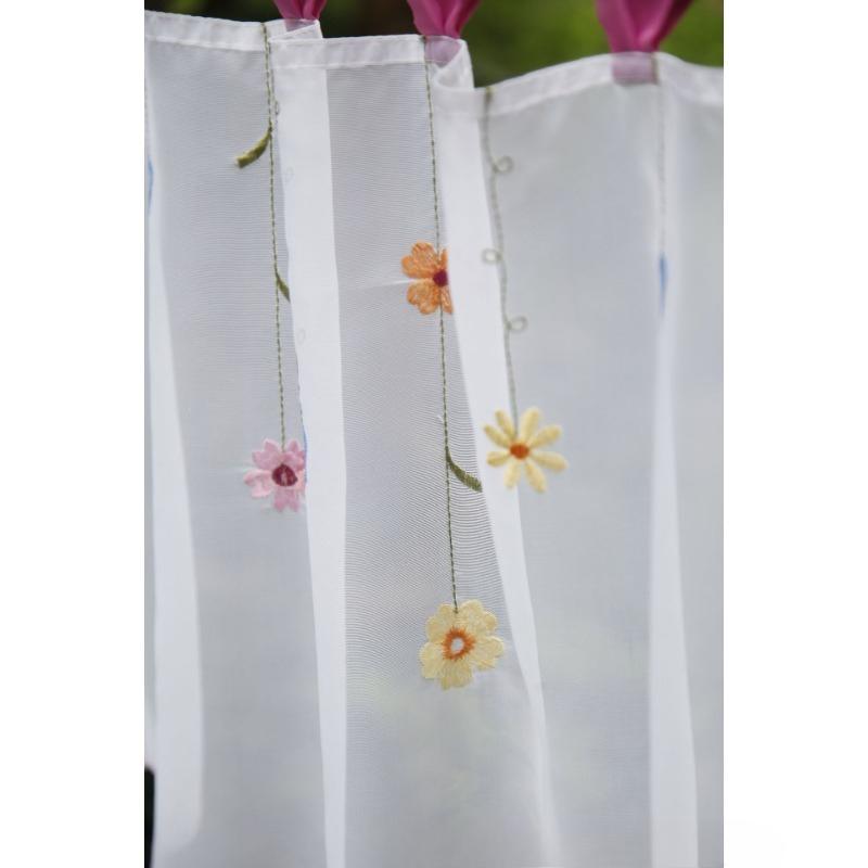 Small Curtains, Small Coffee Curtains, Embroidered Small Flower Short Curtains, Kitchen Curtains Ht-019