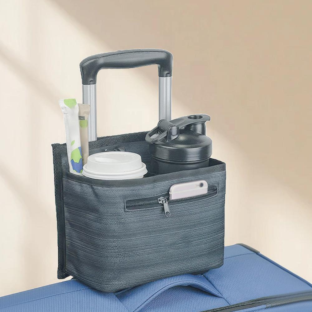 Luggage Travel Cup Holder Multifunction Suitcase Storage Bag Beverage Holder Caddy for Flight Attendants Travelers Accessories