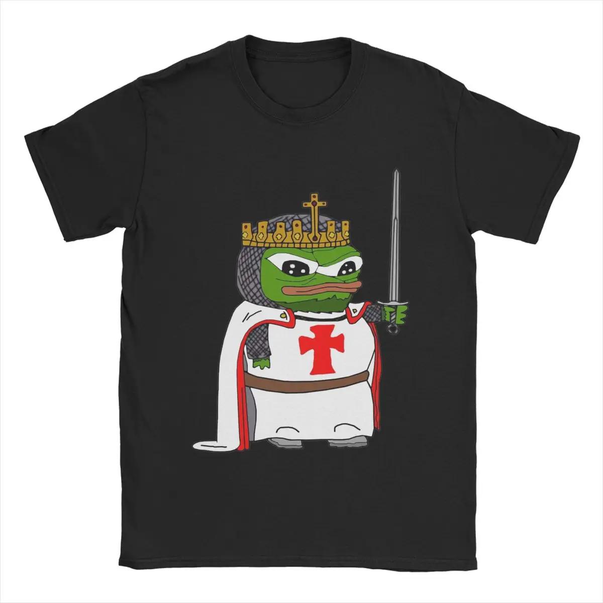 

Pepe Knight s Templar Apu T Shirts for Men Cotton Casual T-Shirts O Neck Tee Shirt Short Sleeve Clothes Gift XXXXXL бордовий