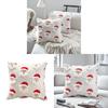 Christmas Santa Plush Cushion Cover With Cartoon Santa Claus Design For Holiday Home Decor
