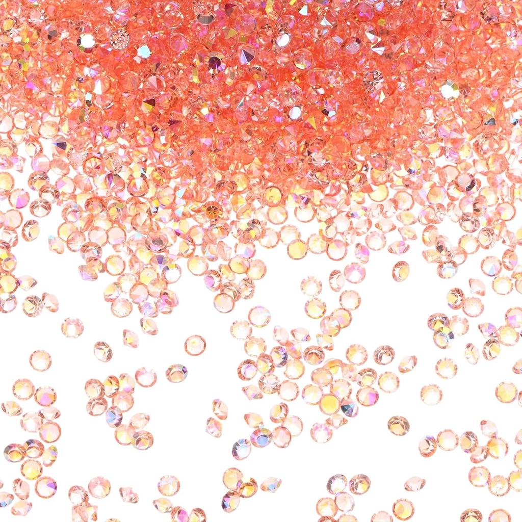 3600-Pack Acrylic Diamonds, 0.12 Inch/3mm Wedding Table Scatter Confetti Crystals for Vase Fillers/Art Craft, Acrylic Diamonds Gems [White AB]