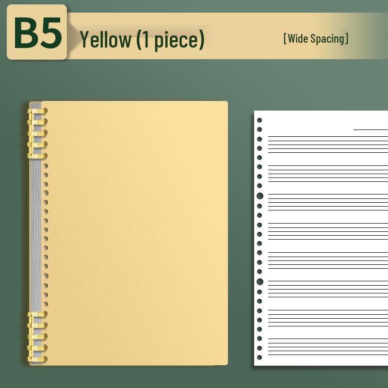 B5 Spiral-Bound Loose-Leaf Notebook: Five-Line Staff for Beginners, Students, and Children – Ideal for Piano Music Theory