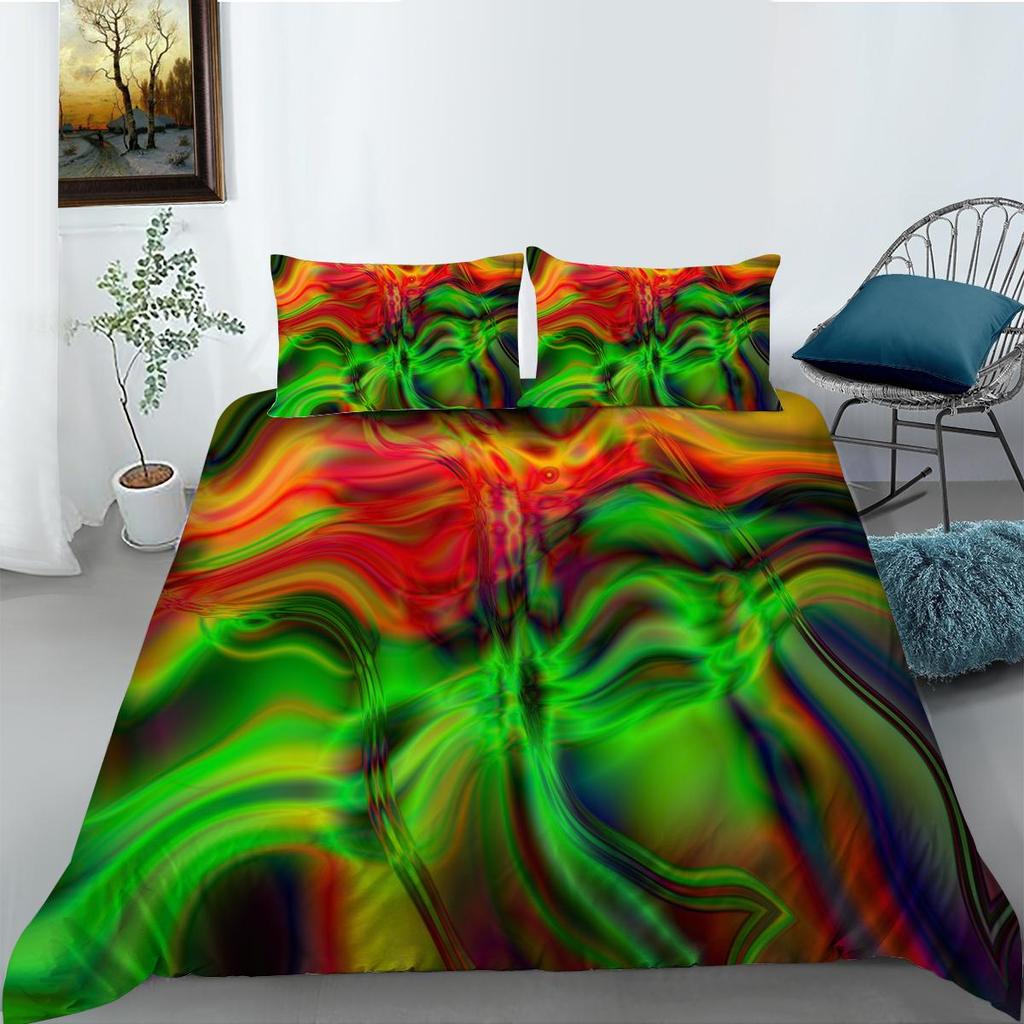 3D Color Pattern Bedding Single Double Bed Full Size Luxury Family Pillowcases and Quilt Covers 2-3 Pieces