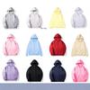 Sweat à capuche zippé en coton couleur bonbon pour garçons et filles - Sweat à col montant avec poches, 110-170 cm, 280g, Version unie.