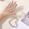 Pearls Embellished Shoe Chain Charm Bowknot Shoe Clips Footwear Jewelry Accessories For Women Sneakers Sandals