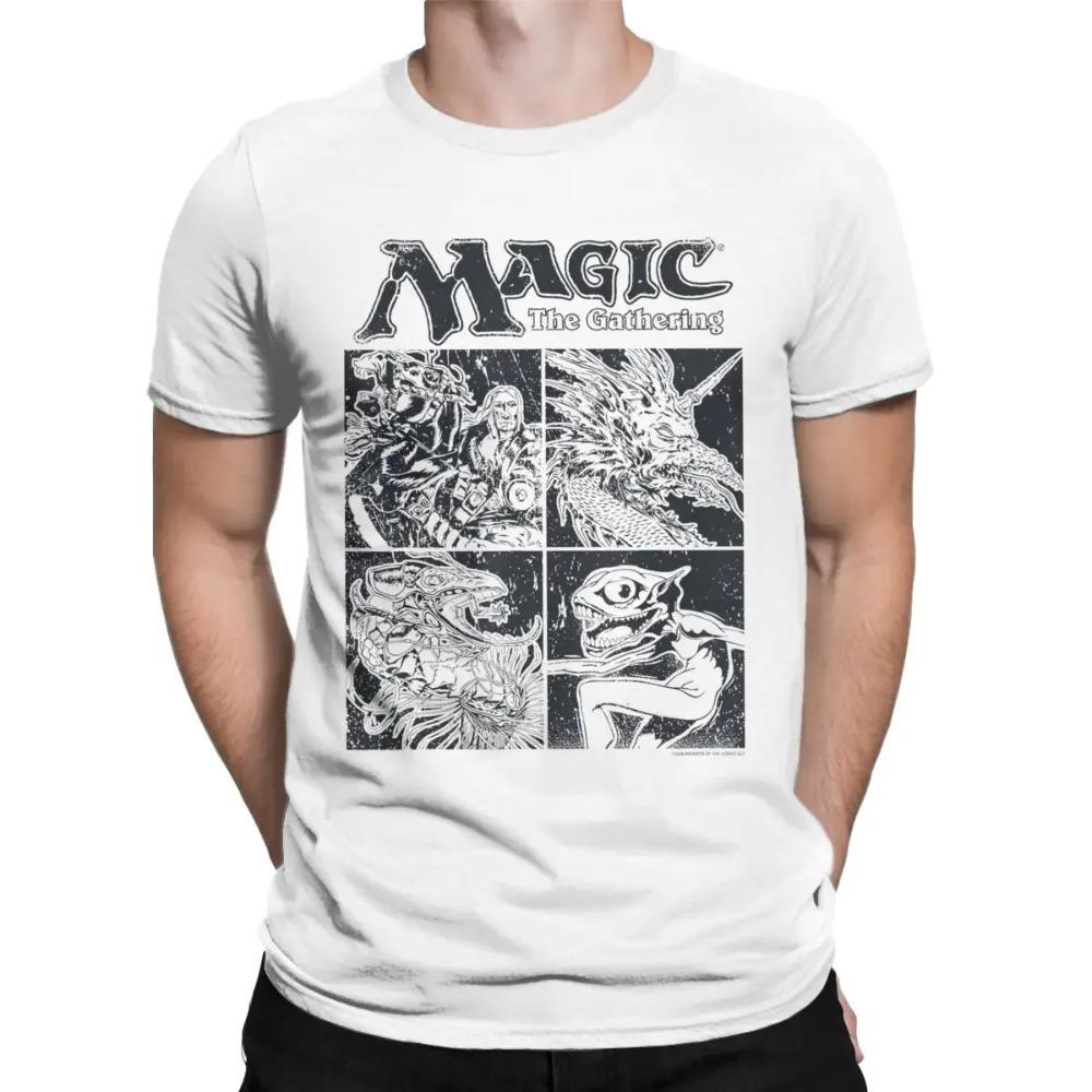 Games Gathering MTG T-Shirts for Men Creature Box Up Vintage Cotton Tees O Neck Short Sleeve T Shirts Plus Size Merch