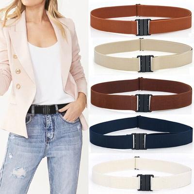 Stretch Waist Belt Adjustable Waistband Retro Elastic Belts  Unisex